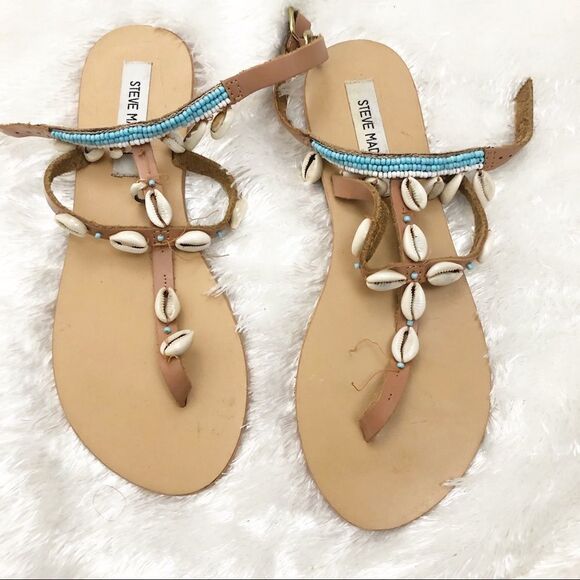 Steven Madden Crete Sandal in Tan & Multi size 9.5 - Picture 1 of 4